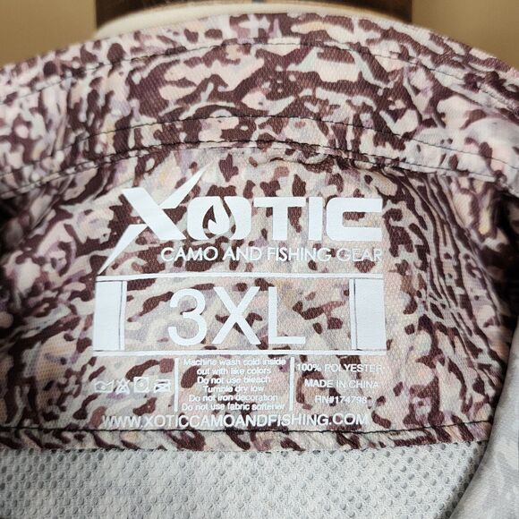 Xotic Camo and Fishing Gear Long Sleeve Vented Camo Shirt Size 3XL - Picture 6 of 7